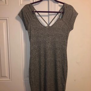 Grey sweater dress